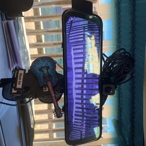 Car front Mirror camera color: black wire length 5 mm with car charger 2 in One